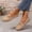 Khaki, variant on Loafers for Women Comfortable Slip on Non Slip Casual Business Flat Penny Shoes for Walking, Driving, Dressy, Work, Vacation Black 5.5 Wide