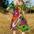 thumbnail image 4 of Funny Colorful Cubist Abstract Art Sleeveless Dress dress for woman Womens dresses Aesthetic clothing, 4 of 7