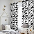 thumbnail image 5 of Blackout Kids Curtains,White Butterfly Black Silhouette Pattern Childrens Insulated Curtains Set Of 2,Bedroom Essentials,Toddler Room Decor 52"x84", 5 of 5
