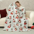 thumbnail image 2 of Gnome Throw Blanket Christmas Blanket Warm Plush Throw Blanket, Ultra Soft Cozy Throw Blanket for Couch, Sofa and Bed (Xmas Gnome in Truck, 50" x 60"), 2 of 6
