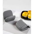 thumbnail image 2 of (Square-Gray)Mini Silicone Oven Mitts Set, Oven Mitts Heat Insulation, Oven Gloves for Kitchen Cooking and Baking, Protecting Fingers Mini Oven Hand Clips are Sold in Pairs, 2 of 5