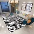 thumbnail image 2 of Zebra Pattern Carpet Anti-Slip Breathable Soft Floor Rug Indoor Pad 1.64/5.25/6.56*2.62ft, 2 of 4