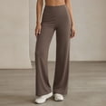thumbnail image 2 of CAIVO Yoga Pants Women Workout High Waist Athletic Gym Pilates Leggings Stretch Solid Color Running Fitness Trousers , Coffee, 2 of 4