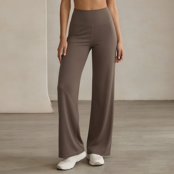 Yoga Pants Women Wide Leg Pants with Pockets High Waist Stretch Dress Casual Sweatpants Petite/Regular/Tall