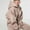 Khaki, variant on AOOCHASLIY Women Suits Women's Solid Hooded Long Sleeved Sweater Casual Two-piece Long Sleeved Round Neck Shirt/shirt Set