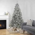 thumbnail image 2 of Northlight Medium Heavily Flocked Madison Pine Artificial Christmas Tree - 6.5' - Unlit, 2 of 6