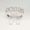 thumbnail image 6 of 14k white Gold woman's ring size 8 with cubic zirconia fine jewelry 4.2g, 6 of 9