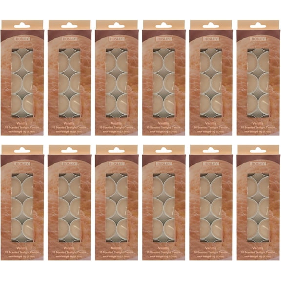 HOSLEY Vanilla Scented Tealight Candles, 120 Pack