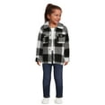 thumbnail image 4 of Wonder Nation Toddler Faux Sherpa Shacket, Sizes 12M-5T, 4 of 5