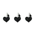 thumbnail image 1 of Thinsony Heart-shaped Key Ring Keys Safe And Fashionable Personalized Key Chain black 3Set, 1 of 6