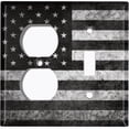 thumbnail image 4 of Metal Light Switch Plate Cover U.S. Flag Gray FLG002, 4 of 13