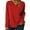 Red a2, variant on jobturf Womens Tops Dressy Casual V Neck Buttons Side Slit Long Sleeve Shirts Spring Fashion Pullover Business Office Work Blouses Teacher Clothes