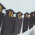 thumbnail image 2 of Efavormart Black & Gold Congrats Grad Paper Photo Backdrop Hanging Garland Banner - 5.5ft, 2 of 11