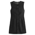 thumbnail image 4 of Sleeveless Womens slim fit Denim Mini Dress Casual Crewneck Summer Jean Tank Dresses, 4 of 6