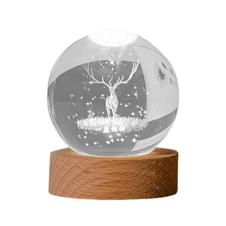 

ZAROYEAX Ludosphere Light 3D Galaxy Night Light Glass Bulb Night Light Bedroom Galaxy Light
