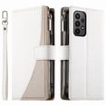 thumbnail image 3 of Funda cartera GANGXUN para Samsung Galaxy M13 4G , cuero PU con tarjetero, cremallera, correa de mano, soporte y protección 1095°, 3 of 6