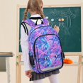thumbnail image 7 of FORMRS Unisex School Backpack 17" Student Travel Bag with Laptop Compartment, Purple Starfish Pattern, 7 of 7