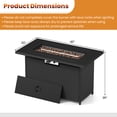 thumbnail image 3 of Gymax Propane Fire Pit Table 50000 BTU Wicker Gas Firepit w/ Hidden Tank Storage, 3 of 10