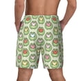 thumbnail image 3 of Sigee Cute Chubby Frog Print Mens Swim Trunks with Compression Liner Quick Dry Swim Stretch Beach Shorts with Pockets,S-3XL, 3 of 7