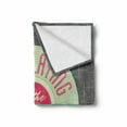 thumbnail image 2 of Jukebox Soft Flannel Fleece Throw Blanket, Charcoal Grey Backdrop 50s Inspired Radio Music Box Image, Cozy Plush for Indoor and Outdoor Use, 50" x 60", Mint Green Hot Pink, by Ambesonne, 2 of 6