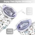thumbnail image 5 of 40oz Funny Nurse Life Stainless Steel Flip Straw Tumbler Spill Proof Travel Cup Double Wall Vacuum Insulated Coffee Mug with Handle, 5 of 6