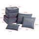 thumbnail image 3 of Bolsas De Almacenamiento De Viaje 6 unids/set bolsa de almacenamiento de equipaje bolsa de embalaje de viaje para ropa interior de zapatos (gris), 3 of 5