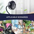 thumbnail image 2 of Portable Mini Clip Stroller Fan 3 Speeds Settings Flexible Bendable Usb Rechargeable Battery Operated Quiet Desk Fan For Home Of, 2 of 5
