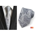 thumbnail image 3 of Classic Stripe and Check Jacquard Ties - Men‘s Formal Neckties Pack of 3, Perfect for Business Professionals, Wedding Guests, and Party Events, 3 of 4