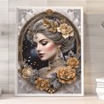 thumbnail image 4 of Pintura de diamante 5D DIY Noble Lady Kit de taladro con forma especial parcial 30x40cm, 4 of 9