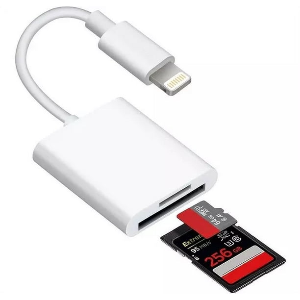 Adaptador Lightning A Microsd Para iPhone iPad Respaldos JM muelle de expansión
