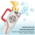 thumbnail image 5 of 30 Oz Baseball Tumbler with Handle and Straw, Insulated Stainless Steel Cup Water Bottle Drinking Cup, Christmas Birthday Baseball Gifts for Boys, Team, Men, Women, Coach, 5 of 6