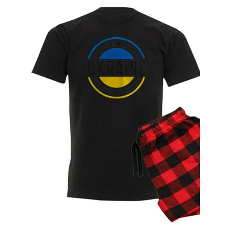 

CafePress - Peace Love Ukraine Pajamas - Men s Dark Pajamas
