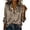 #100-Multicolor, variant on Womens Lightweight Printed Shirt Long Sleeve Round Neck Polyester Casual Blouse Soft Fabric Asian Fit Size Up Gift