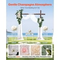 thumbnail image 2 of VEVOR Artificial Wedding Arch Flowers Kit, White Wedding Arch Flowers with Drapes Kit (Pack of 4) - 2 Pcs Floral Arrangement, 2 Pcs Sheer Drapes, for Ceremony Bouquets Reception Backdrop Decoration, 2 of 9