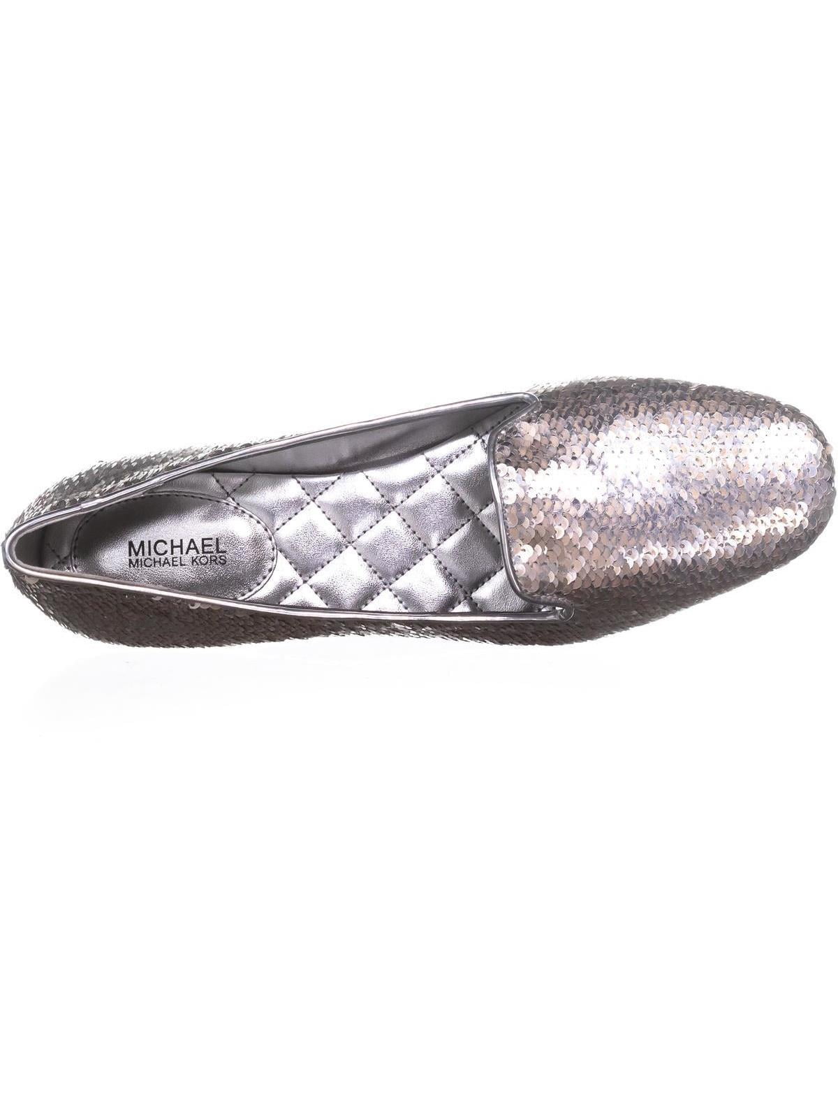 michael kors loafers silver