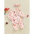 thumbnail image 3 of Newborn Baby Girl Christmas Outfit Gingerbread Onesie Zipper Romper Jumpsuit Xmas Outfit Fall Winter Clothes, 3 of 8