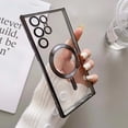 thumbnail image 5 of for Samsung Galaxy S24 S23 S22 S21 FE Ultra Plus Case Plating Clear Wireless Charge Cover MagSafe Magnetic Lens Protector Shell, 5 of 5