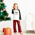 thumbnail image 4 of Family Matching Christmas Pajamas Red Plaid and Black Sleeves with Merry Rex Mas Dinosaur Design, Sizes NB to 6XL with Pet Outfit, 4 of 7