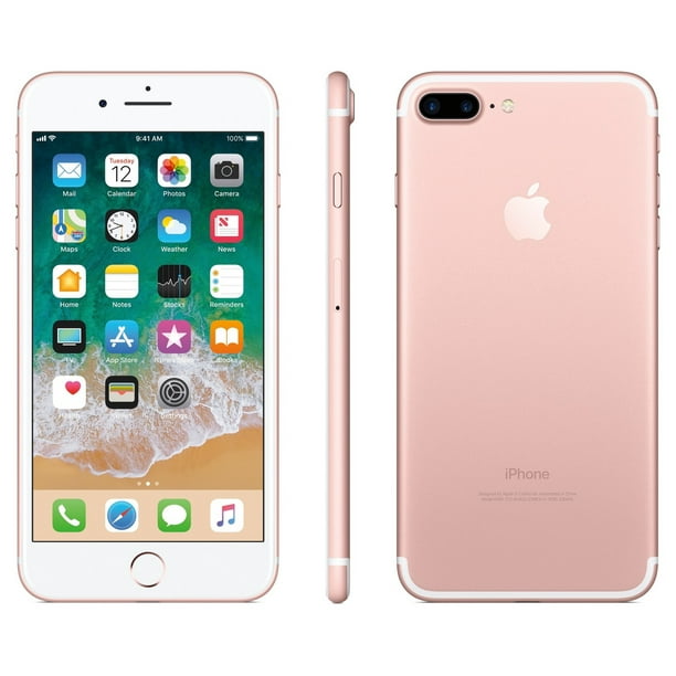 estudio jamón Porcentaje Apple iPhone 7 Plus GSM Smartphone Factory Unlocked - 256 GB, Rose-gold,  Used - Walmart.com