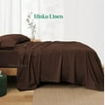 thumbnail image 2 of Pure Egyptian Cotton Full Size Bed Sheets Set (Full, 600 Thread Count), 4-Pieces Egyptian Cotton Sheets Full Size Bed- Sateen Sheets - ( 14" to 16" Deep Pocket ) Sheets, Chocolate, 2 of 5
