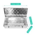thumbnail image 2 of Aluminum Truck Tool Box, Diamond Plate Trailer Pickup Atv Truck Bed Storage Toolboxes, Rectangle, Silver, 2 of 6