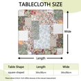 thumbnail image 2 of Pioneer Flower Floral Print Pattern Square Fitted Tablecloth with Elastic Edge,Square Table Cover,Washable Elastic Table Cover for Home Kitchen Party Decor 34"x34", 2 of 6