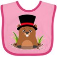 thumbnail image 3 of Inktastic Groundhog Day with Groundhog in Top Hat Boys or Girls Baby Bib, 3 of 4