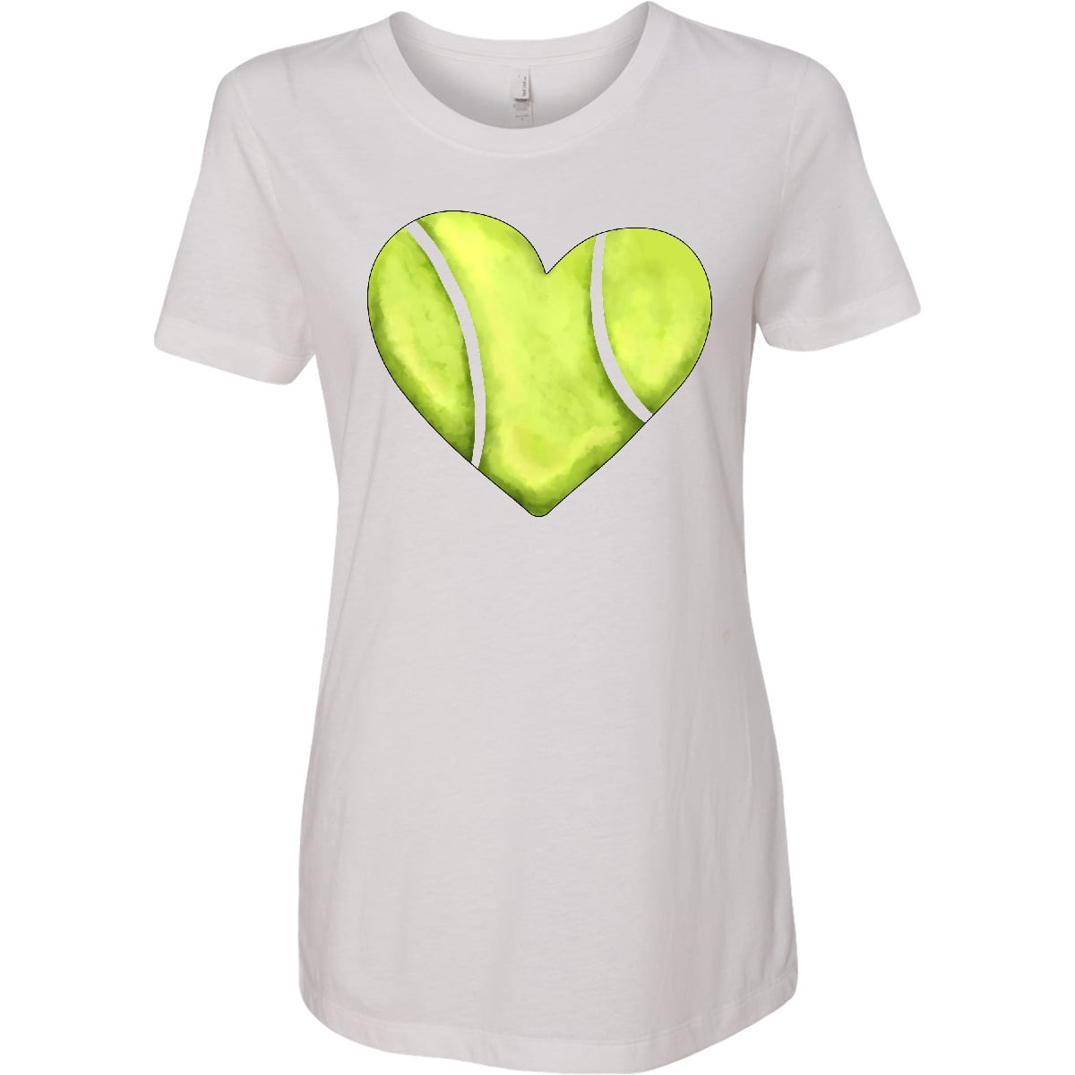 Inktastic Tennis Ball in Heart Women's T-Shirt