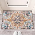 thumbnail image 2 of Retro Door Mat, 17 X 30 Inch Boho Pink Vintage Carpet Welcome Doormat Decorative Home Floor Mat, Non Slip Rubber Back and Strong Water Absorption for Outdoor Indoor Entrance Decor, 2 of 6