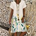 thumbnail image 2 of CENGNIAN Women's Sexy Ruched Sleeveless Bodycon Mini Dress Summer Casual For V-neck Beach Floral Print Short Sleeve Loose Dresses, 2 of 5