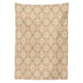 thumbnail image 3 of Ambesonne Floral Tablecloth Rectangular Table Cover, Vintage Lily Flowers, 52"x70", Tan Peach and Off White, 3 of 4