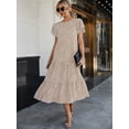 thumbnail image 2 of Dresses for Women Summer Casual Boho Dress Floral Print Ruffle Sleeve Midi Beach Dresses, 2 of 6