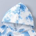 thumbnail image 6 of KEXE Little Girls Tie‑Dye Hoodie Set Star Long‑Sleeve Cropped Hooded Sweatshirt Flare Pants, 6 of 9