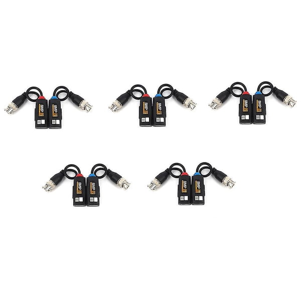 5 pares 8mp Bnc Video Balun conector transmisión par trenzado transmisor Cctv Cable soporte Hd 8